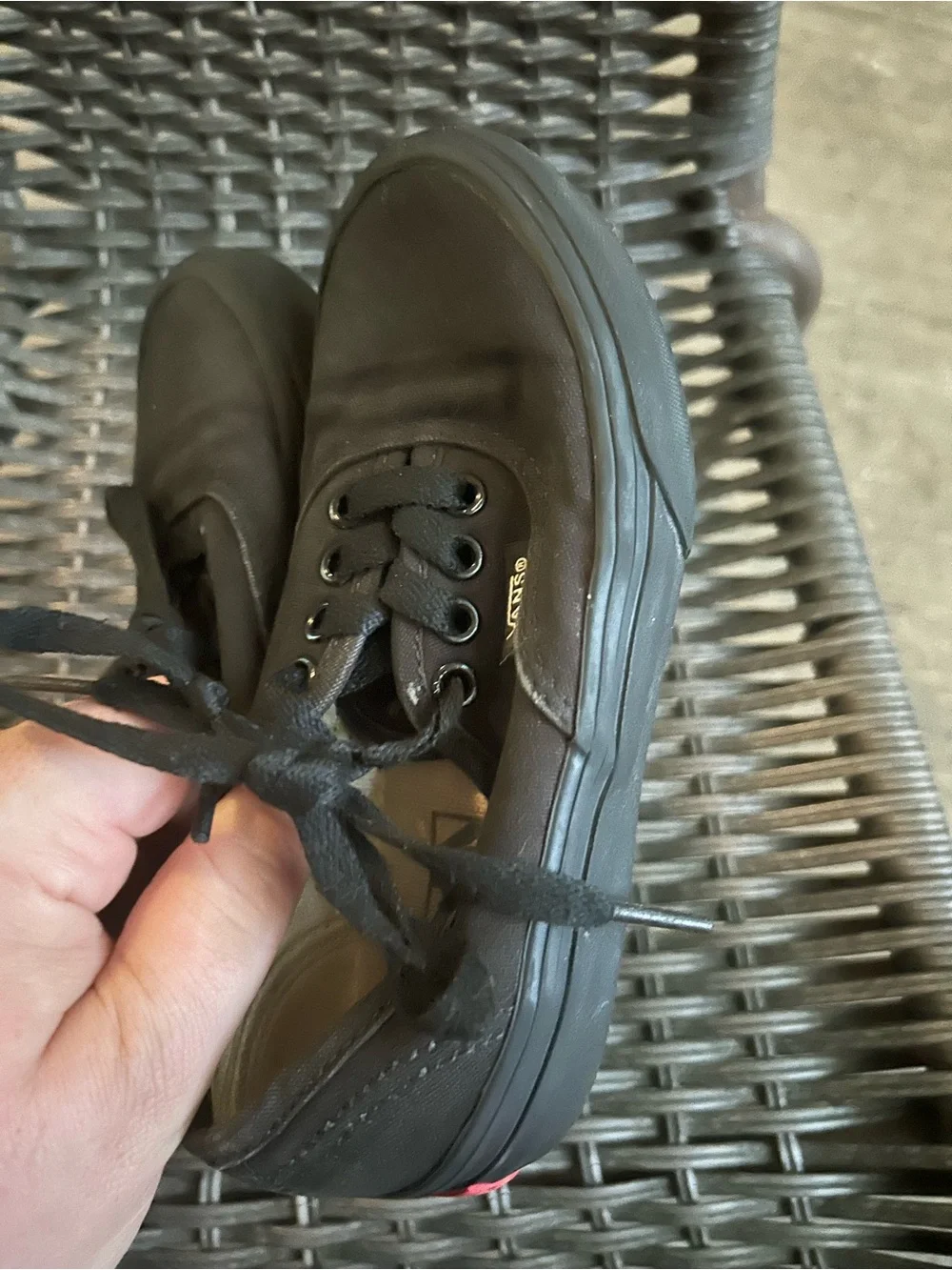Vans Black Canvas Low-Top Sneakers